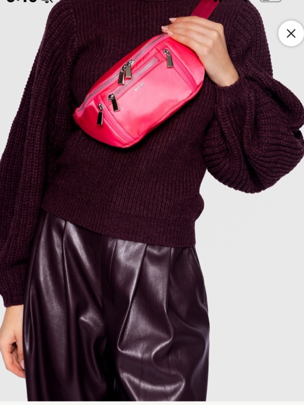 Caraa Sling Hot Pink Belt Bag NWT